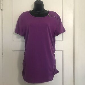 ✔️Michael Kors Purple Women's Top with Zipper Detail 💜